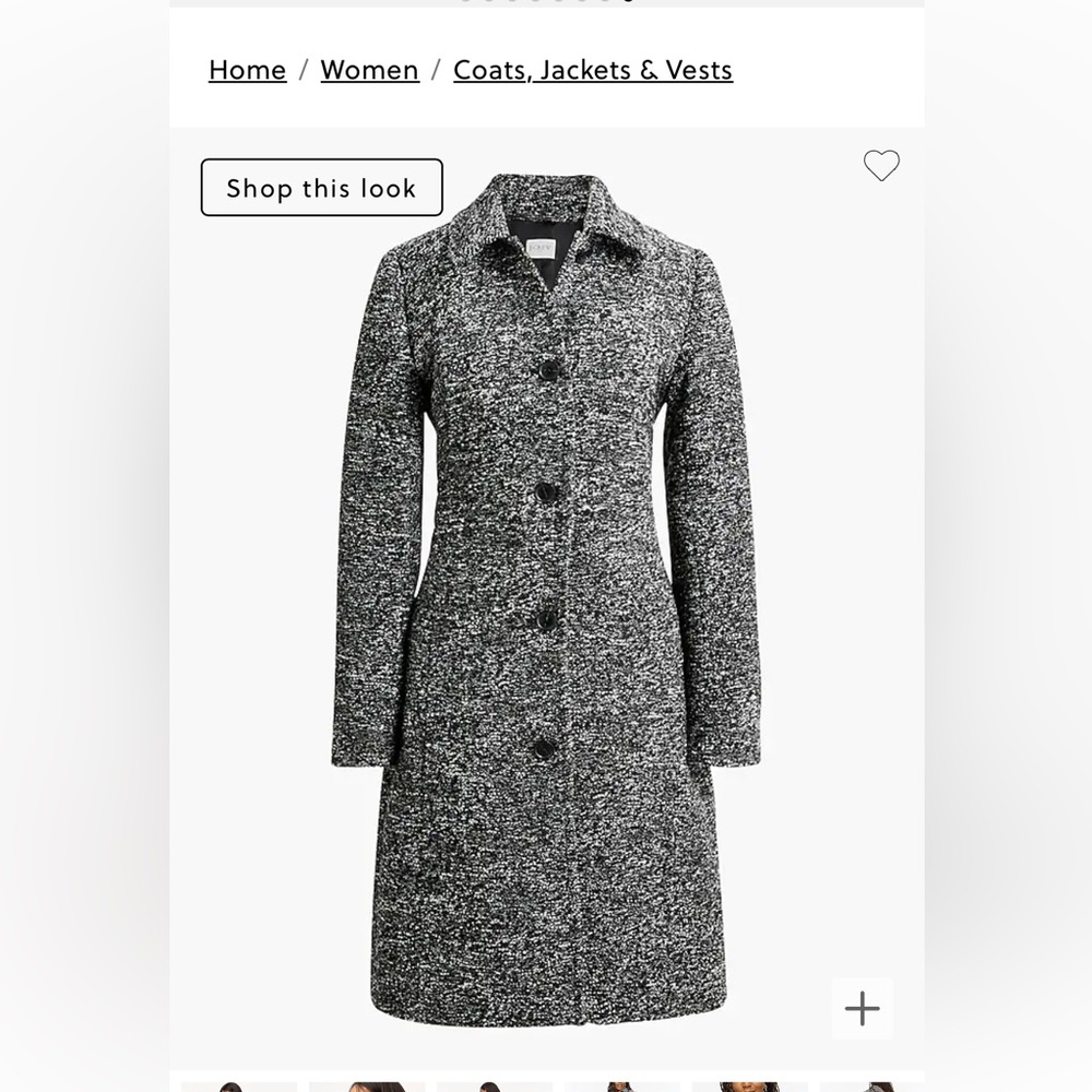 J Crew Boucle Lady Day Coat NWT